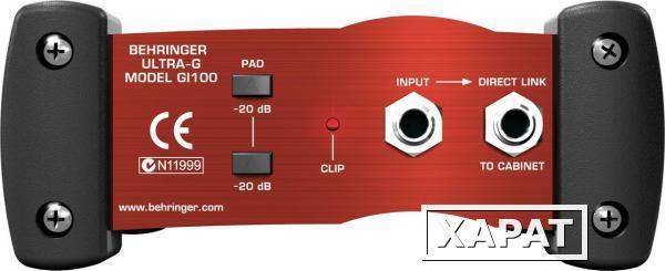 Фото Behringer GI100 - Активный гитарный DI-бокс с имитацией спикера