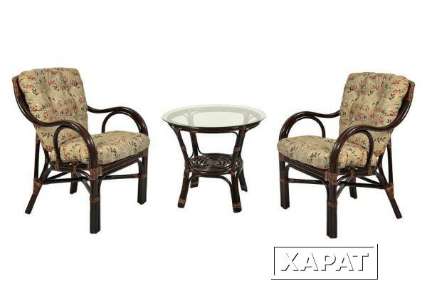 Фото Комплект мебели "Макита" 2кресла+журнальный столик (Темно-коричневый)