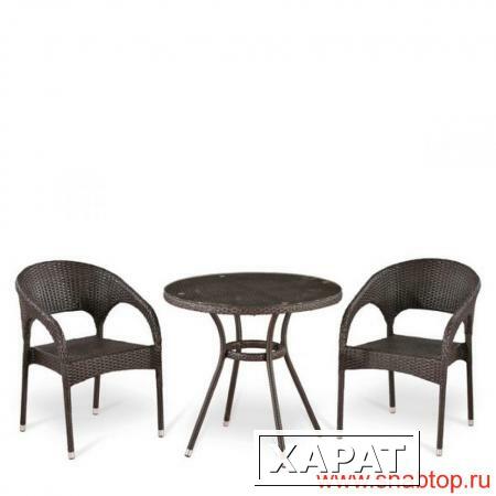 Фото Комплект плетеной мебели T283ANT/Y90C-W51 Brown 2Pcs