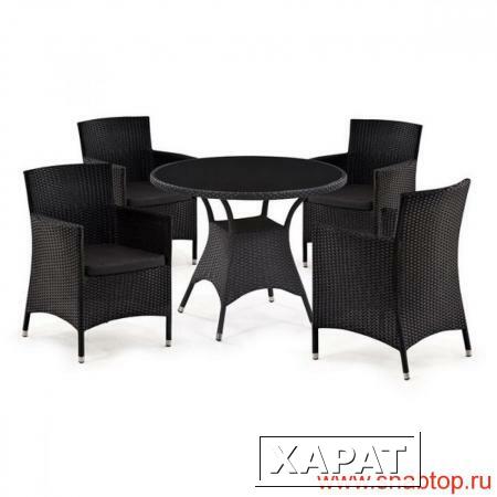 Фото Комплект плетеной мебели T190A-1/Y189 Black 4Pcs