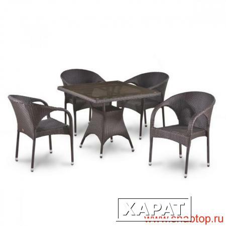Фото Комплект плетеной мебели T220BBT/Y290B-W52 Brown 4Pcs