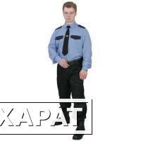 Фото Рубашка охранника длинный рукав синяя