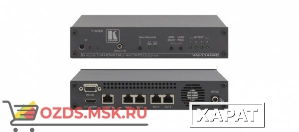 Фото Kramer VM-114H4C: Передатчик сигнала HDMI с одного из 2 входов (TP или HDMI) в кабель витой пары (TP)