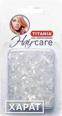 Фото Резинки для волос TITANIA Резинки силиконовые для причесок 150шт/уп белые