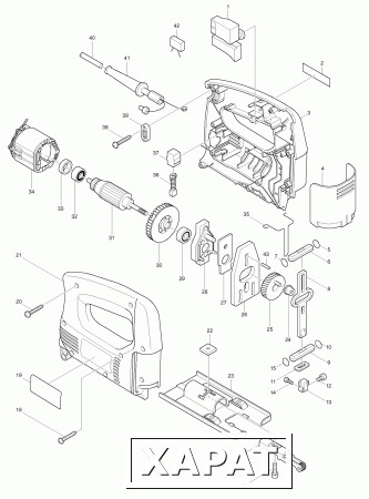 Фото Накладка MAKITA 4322/23/24/4340/4341/CT/FCT/T пласт. лыжи