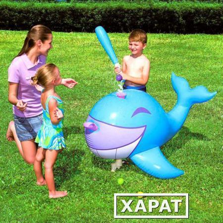 Фото Надувной кит для игры в бейсбол Interactive Whale Ball-Pop Sprinkler