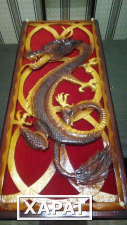Фото Нарды резные подарочные "Китайский дракон"