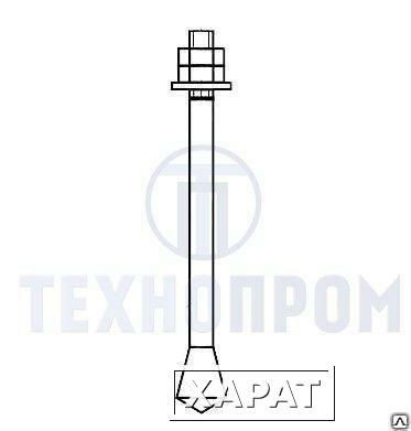 Фото Болт анкерный фундаментный с коническим концом 6.3 ГОСТ 24379.1-80