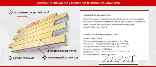 Фото Термопанели Фасадные Фастерм - Облицовка и утепление дома-ПРОИЗВОДИТЕЛЬ!