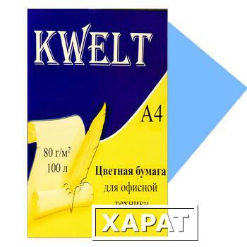 Фото Бумага KWELT Intensive А4 80г/м 100л синий