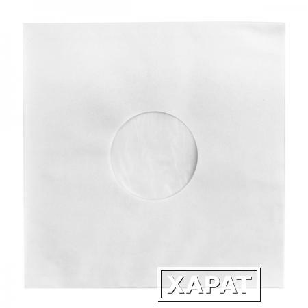 Фото Конверт для виниловых пластинок Audiocore 12 Paper Record Hole Sleeve Inside Deluxe Antistatic Matt White (1 шт.) (внутренний)