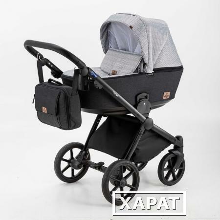 Фото Коляска 2 в 1 BeBe-mobile Cezaro черная с серым