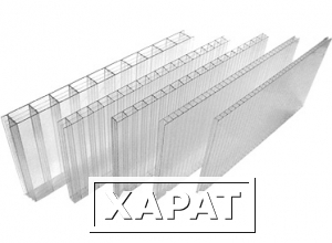 Фото Сотовый поликарбонат Прозрачный 2100х6000х4мм /0,57 кг/м2/