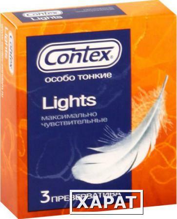 Фото Особо тонкие презервативы Contex Lights - 3 шт.