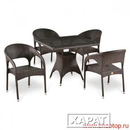 Фото Комплект плетеной мебели T220BT/Y90C-W51 Brown 4Pcs
