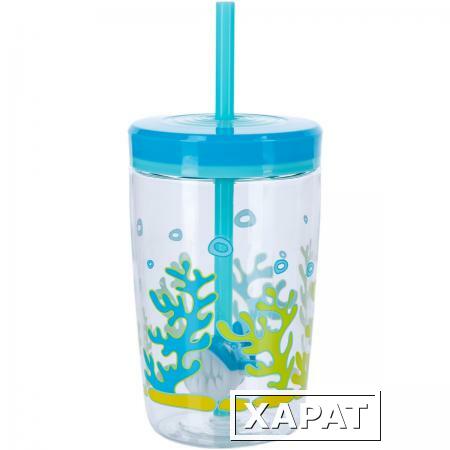 Фото Стакан детский для воды с трубочкой Contigo Floating Straw Tumbler (0,47 литра)