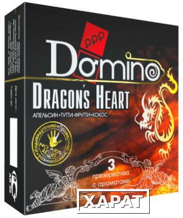 Фото Ароматизированные презервативы Domino Dragon’s Heart - 3 шт.