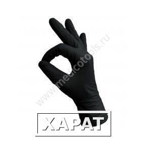 Фото Нитриловые нестерильные перчатки (черные) - цена за пару