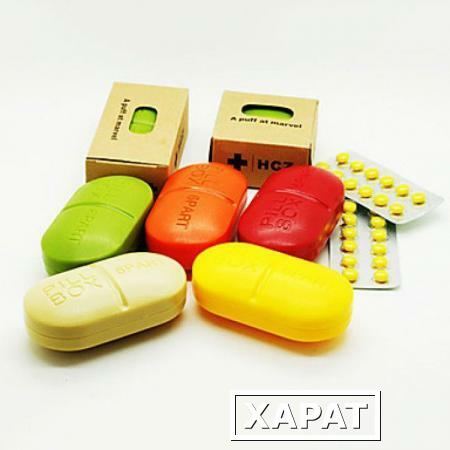 Фото Карманная таблетница Pill Box с 6-ю отделениями