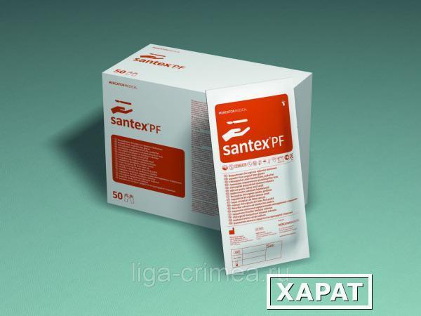 Фото Xирургические неопудренные перчатки santex PF из натурального латекса