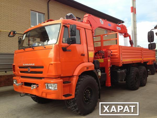 Фото Kanglim KS1256G-II TOP с металлической платформой на шасси Камаз-43118