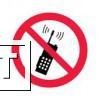 Фото Запрещается пользоваться мобильным (сотовым) телефоном или переносной рацией (Пленка 100 x 100)