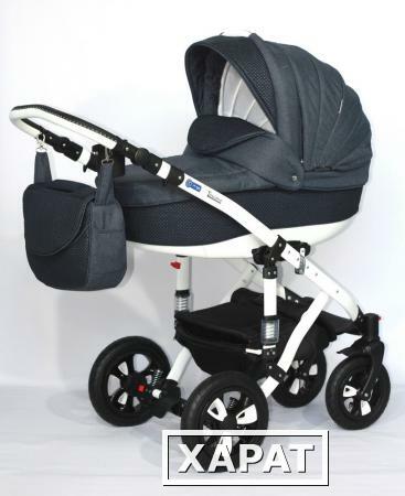 Фото Коляска 2в1 BeBe-Mobile Toscana PIK4 синий/синий в квадратик