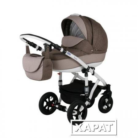 Фото Коляска 2в1 BeBe-Mobile Toscana PIK2 бежевый/бежевый в квадратик