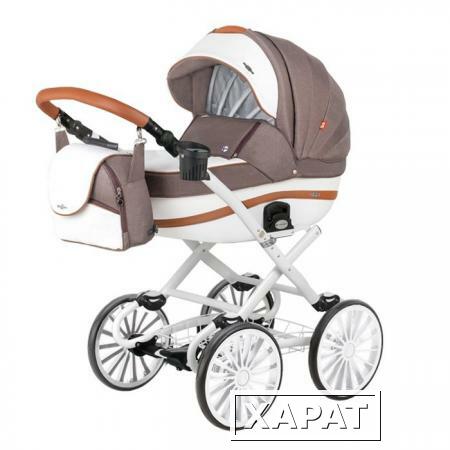 Фото Коляска 2в1 BeBe-Mobile Ines R4 белый / коричневый