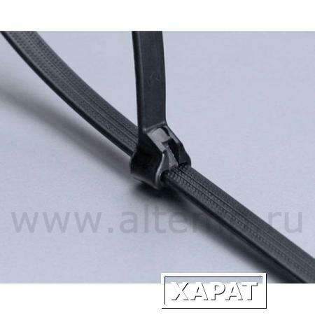 Фото FORTISFLEX Стяжки нейлоновые с металлическим зубом КСЗ 5х300 (ч) FORTISFLEX