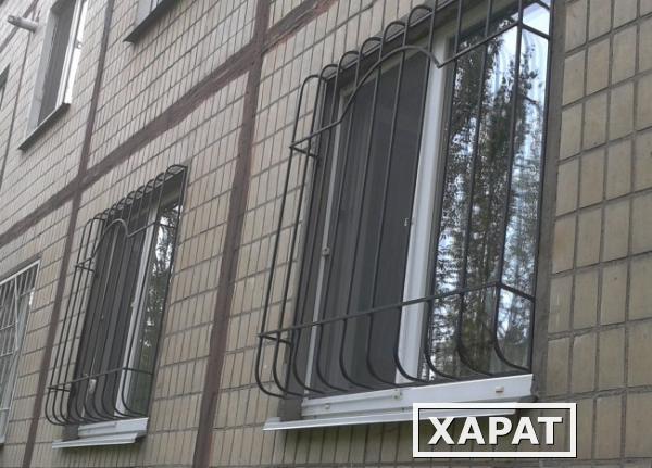 Фото Изготовление прямых решеток на окно -балкон