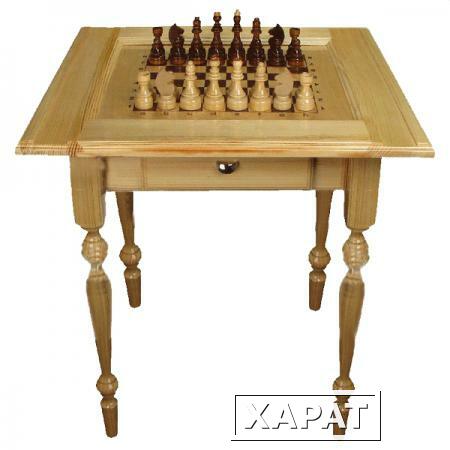 Фото Шахматный стол гроссмейстерский Люкс с фигурами и выдвижными ящичками