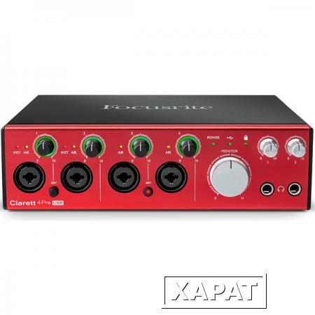 Фото Внешняя студийная звуковая карта Focusrite Clarett 4Pre USB