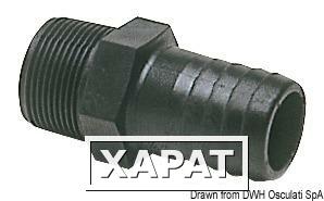 Фото Osculati Male hose adapter black polycarbonate 11/2