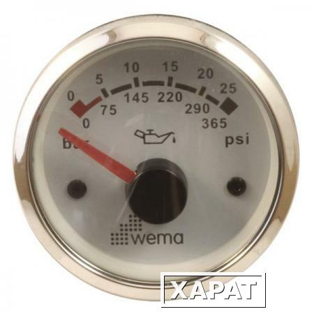 Фото Wema Индикатор давления масла чёрный/серебряный Wema IORP-BS-0-25 12/24 В 0 - 25 бар