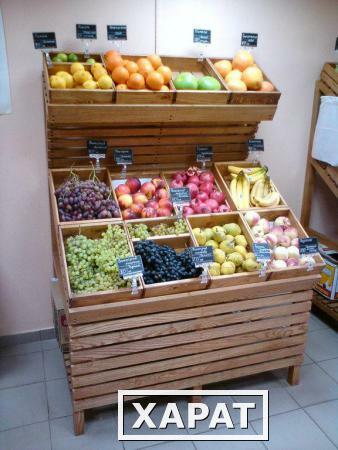 Фото Стеллаж для овощей и фруктов 2яруса на 12 лотков