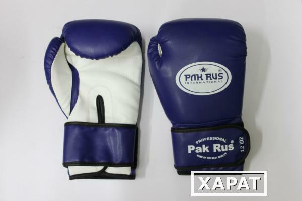 Фото Перчатки боксерские Pak Rus , иск.кожа , 12 OZ , синие, PR-128881 (52705)