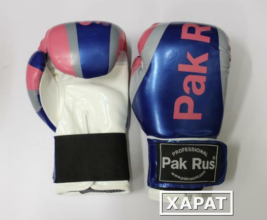 Фото Перчатки боксерские Pak Rus , иск.кожа DX, 10 OZ синие 12432 (52681)