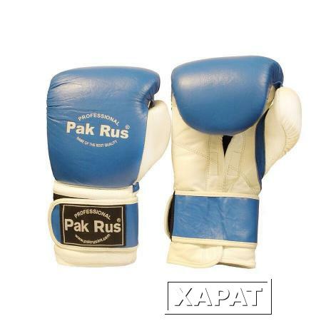 Фото Перчатки боксерские Pak Rus ,кожа, 10 OZ синие (PR-12492) (52682)