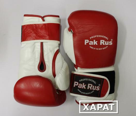 Фото Перчатки боксерские Pak Rus ,кожа, 12 OZ красные (PR-12492) (52680)