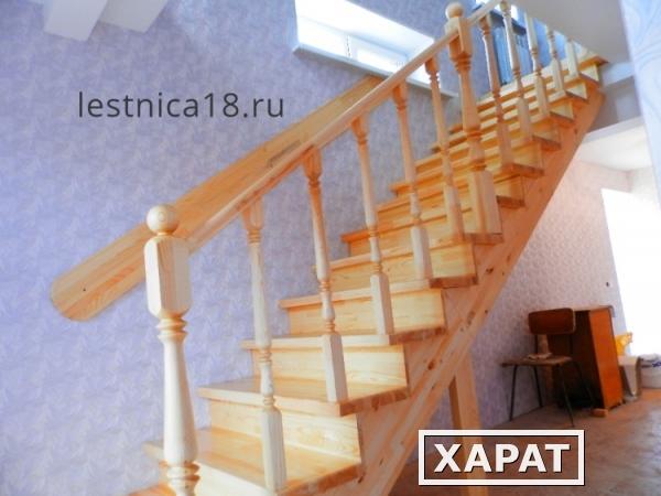 Фото Одномаршевая деревянная лестница