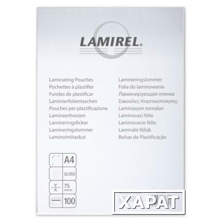 Фото Пленки-заготовки для ламинирования LAMIREL, комплект 100 шт., для формата А4, 75 мкм