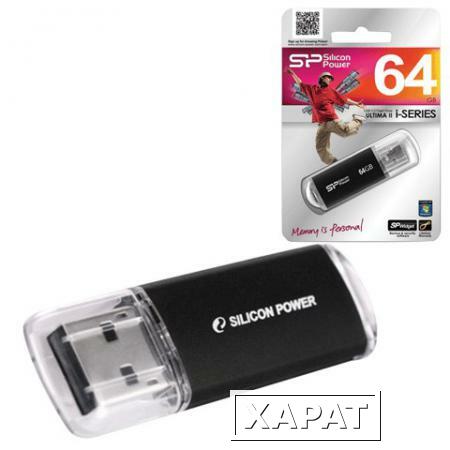 Фото Флэш-диск 64 GB, SILICON POWER ultima II-I Series, USB 2.0, черный