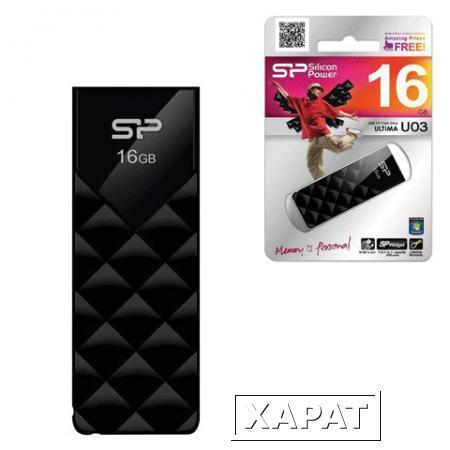 Фото Флэш-диск 16 GB, SILICON POWER ultima U03, USB 2.0, черный