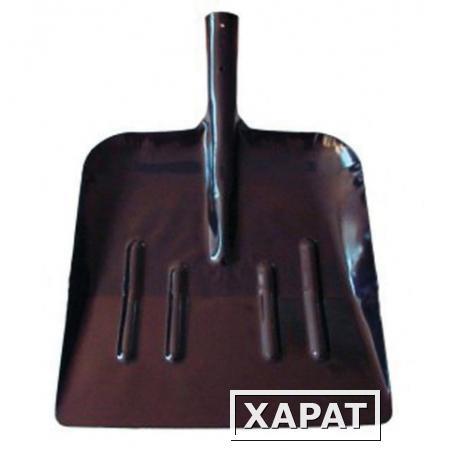 Фото Лопата совковая уборочная, 33х37 см, сталь 1 мм, ребра жесткости, без черенка