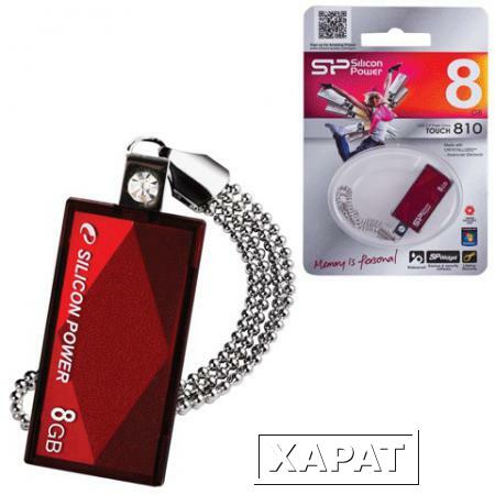 Фото Флэш-диск 8 GB, SILICON POWER Touch 810, USB 2.0, красный