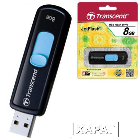 Фото Флэш-диск 8 GB, TRANSCEND Jet Flash 500, USB 2.0., черный