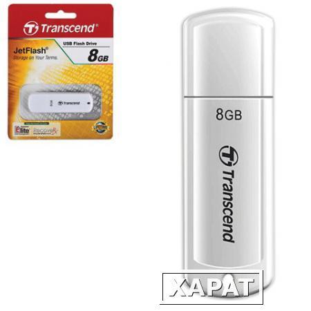 Фото Флэш-диск 8 GB, TRANSCEND JetFlash 370, USB 2.0, белый