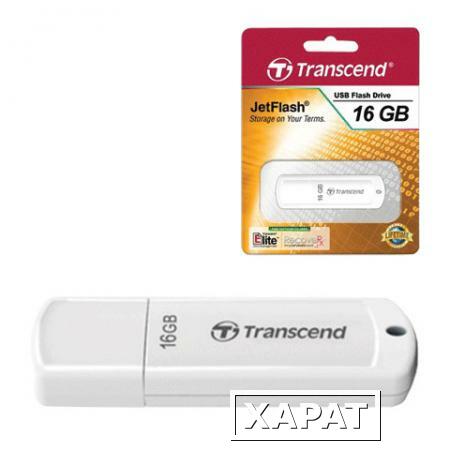 Фото Флэш-диск 16 GB, TRANSCEND Jet Flash 370, USB 2.0, белый