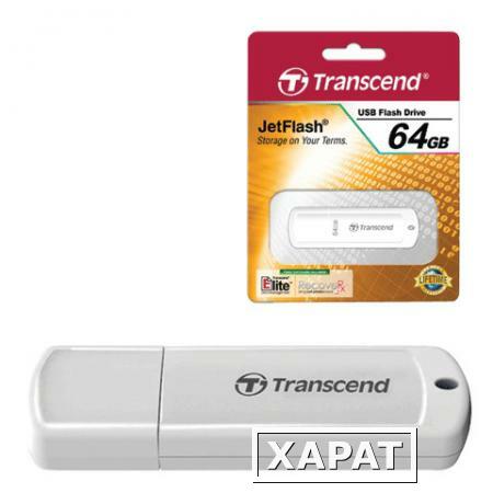 Фото Флэш-диск 64 GB, TRANSCEND Jet Flash 370, USB 2.0, белый